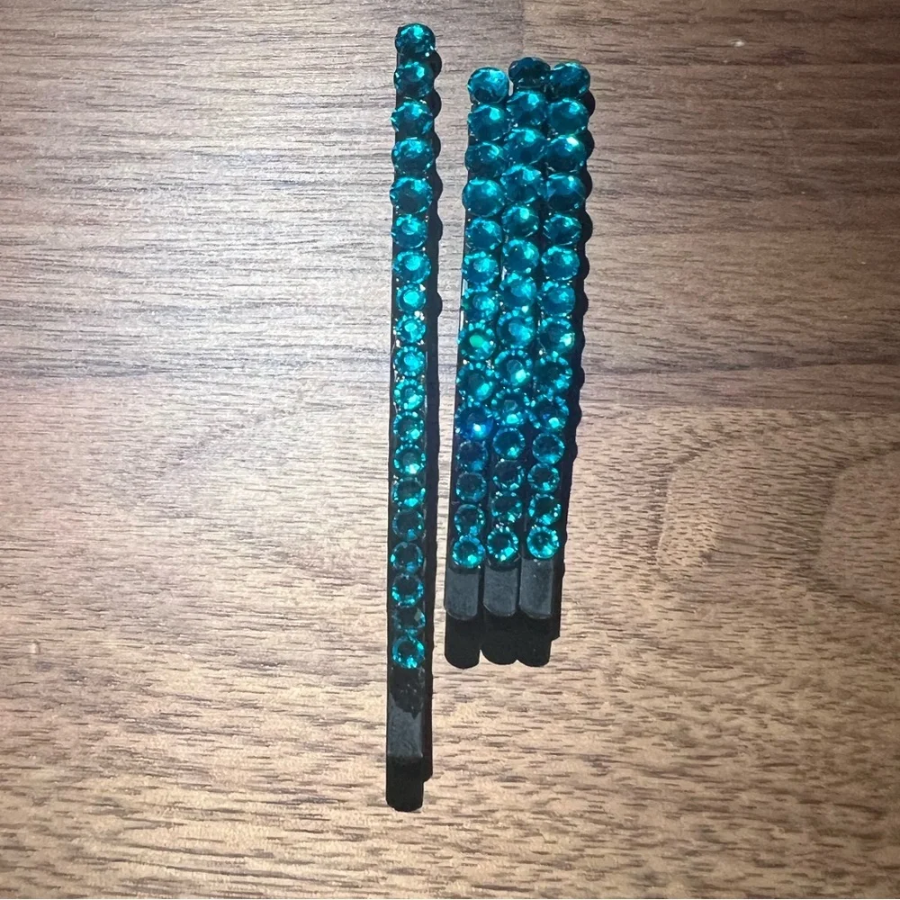 Bobby‎ Pin Set- Austrian Crystal Turquoise